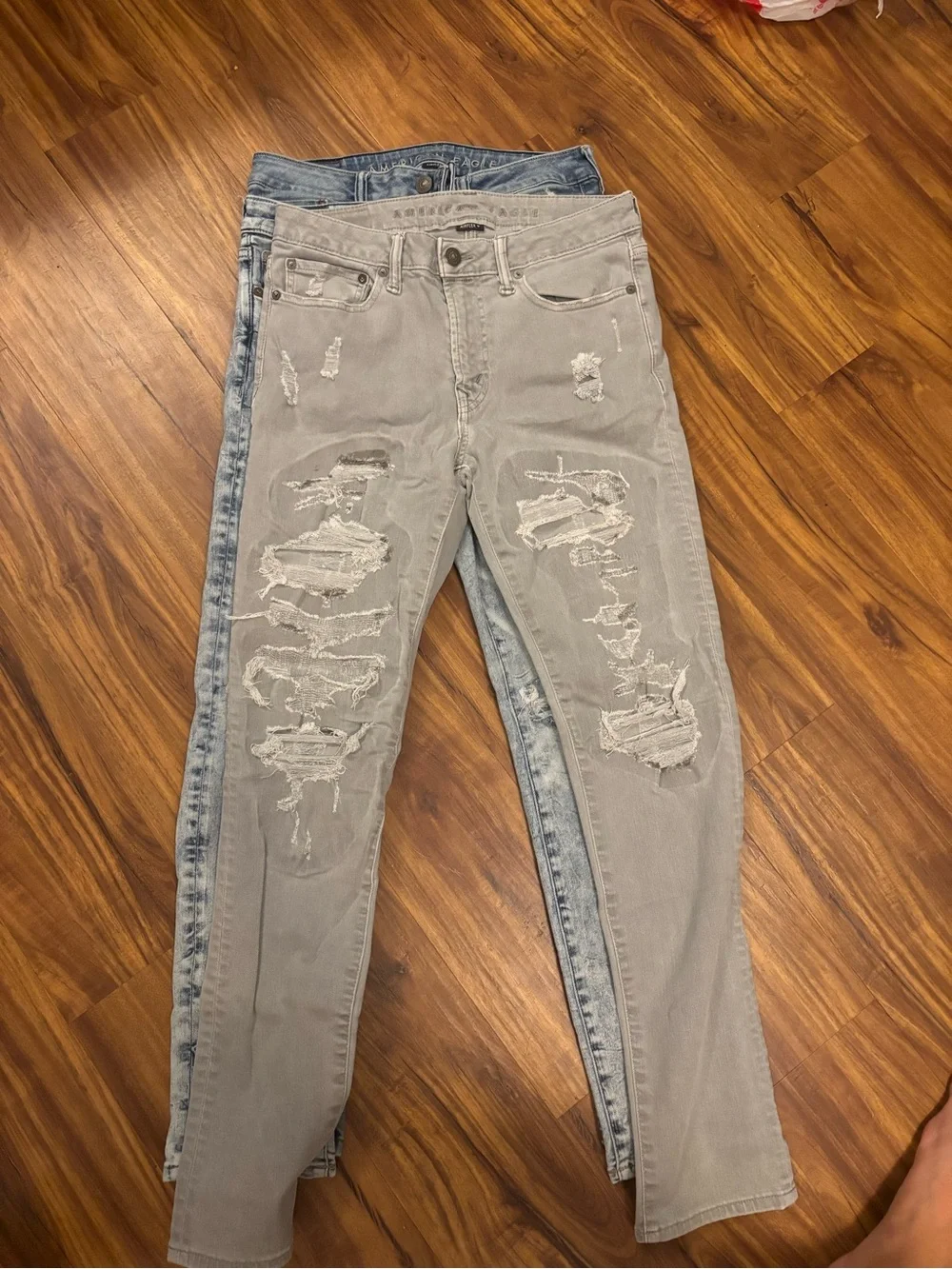 American Eagle Outfitters Light Blue Ripped Men’s Skinny Jeans